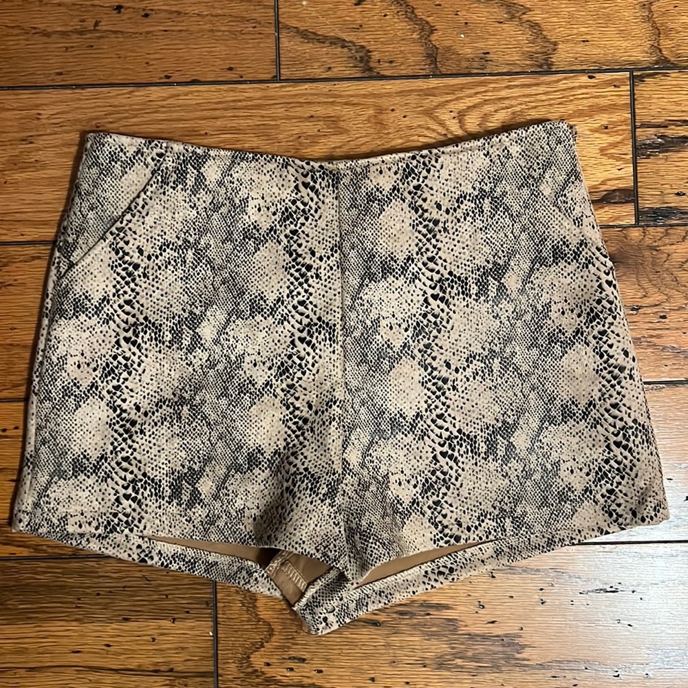 She + Sky Snakeskin Shorts